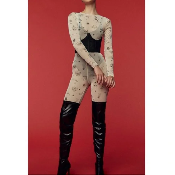 NWT Frederick’s of Hollywood x Forever 21 Sheer Celestial Bodysuit | Large - Picture 9 of 9